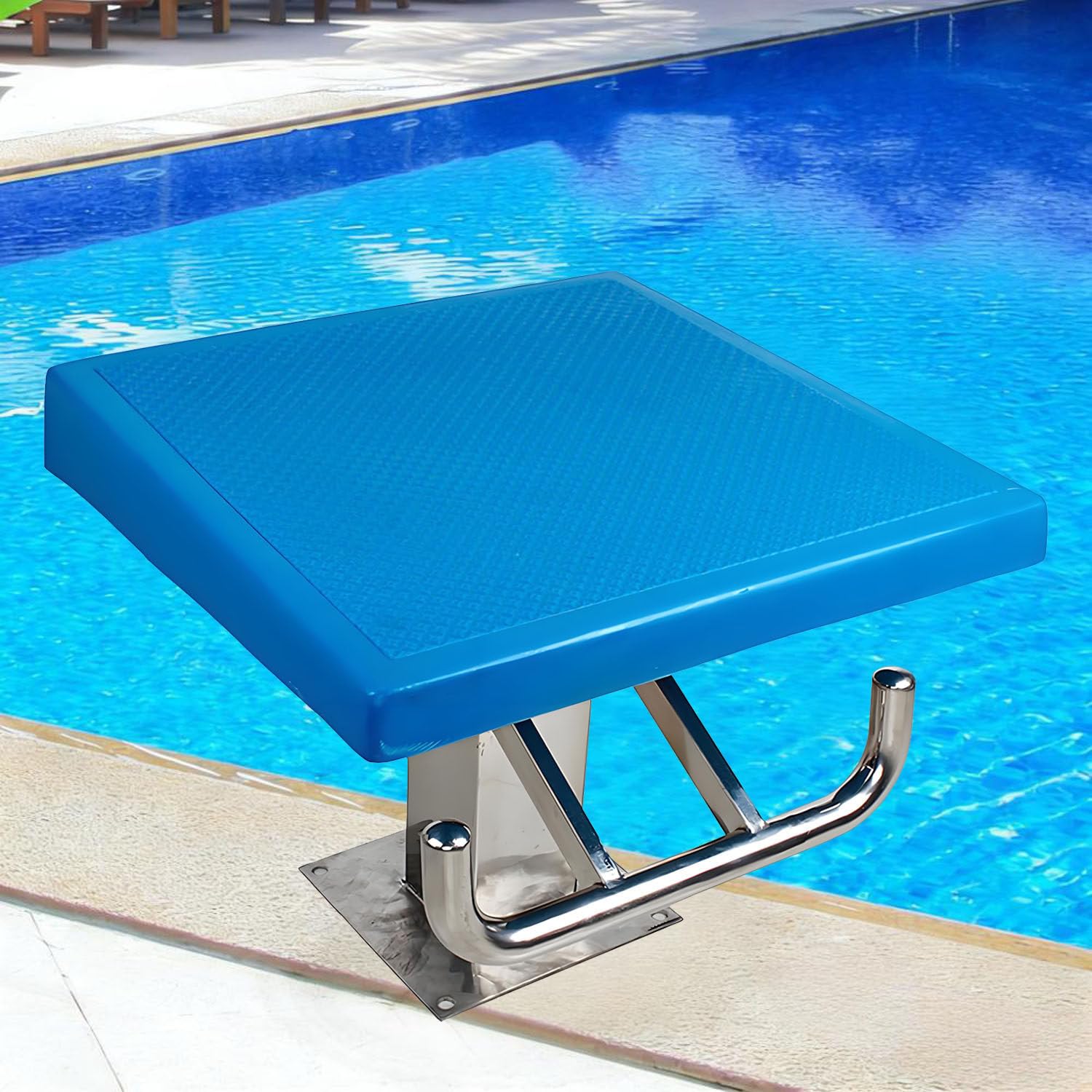 Blocco di partenza per Tuffi con Un Gradino Inclinato di 15°, Piattaforma di Salto per Gare di Nuoto, con Superficie in Gomma Antiscivolo, trampolini per Piscine interrate A