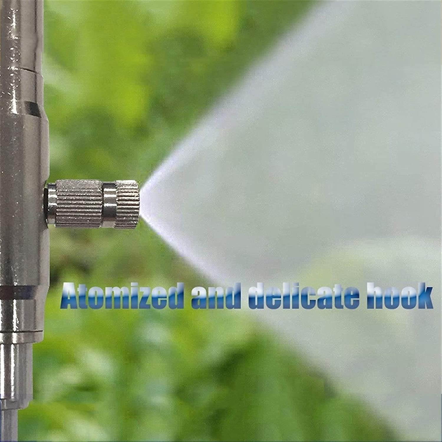 50 pezzi/lottp) 6mm bassa pressione 0.1-0.6mm ugelli nebulizzatori in acciaio inossidabile connettori 6mm irrigatore per irrigazione acqua da giardino  15