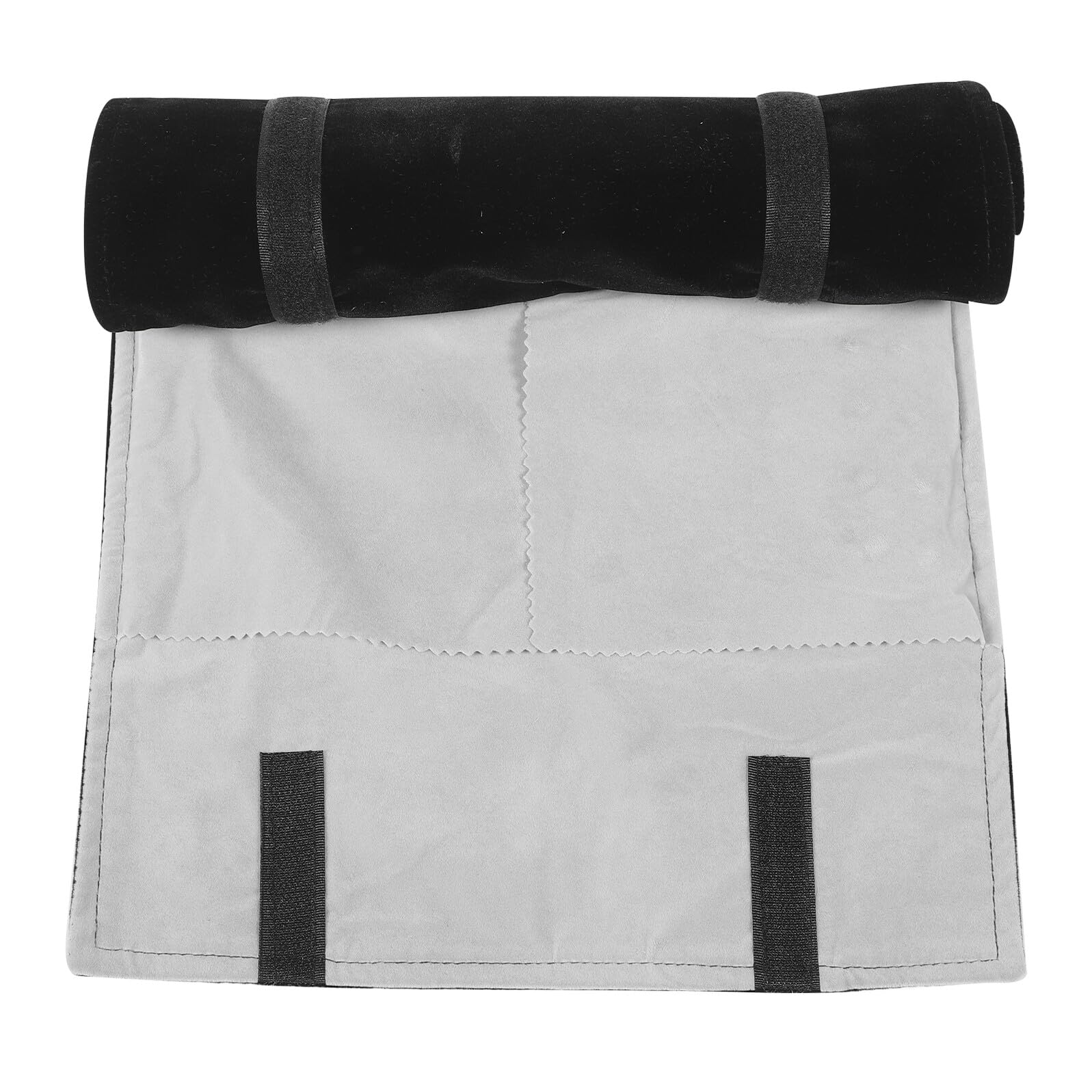 Portagioie Da Viaggio Rotolo Elegante Grigio Organizer Leggero Con Fodera Per Collane Orecchini Anelli Custodia Morbida Portagioielli Da Viaggio