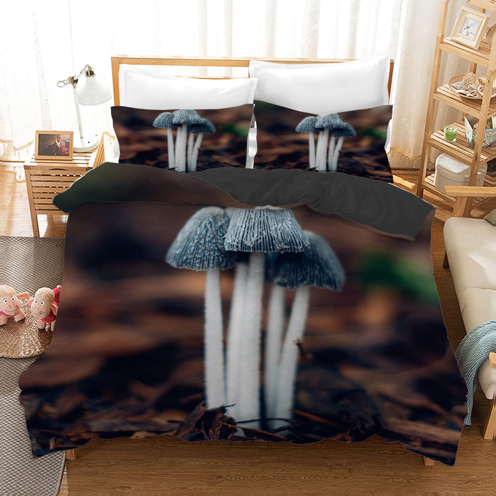 Housse de couette 160x200 en microfibre 110g/m² au toucher doux et finitions premium
