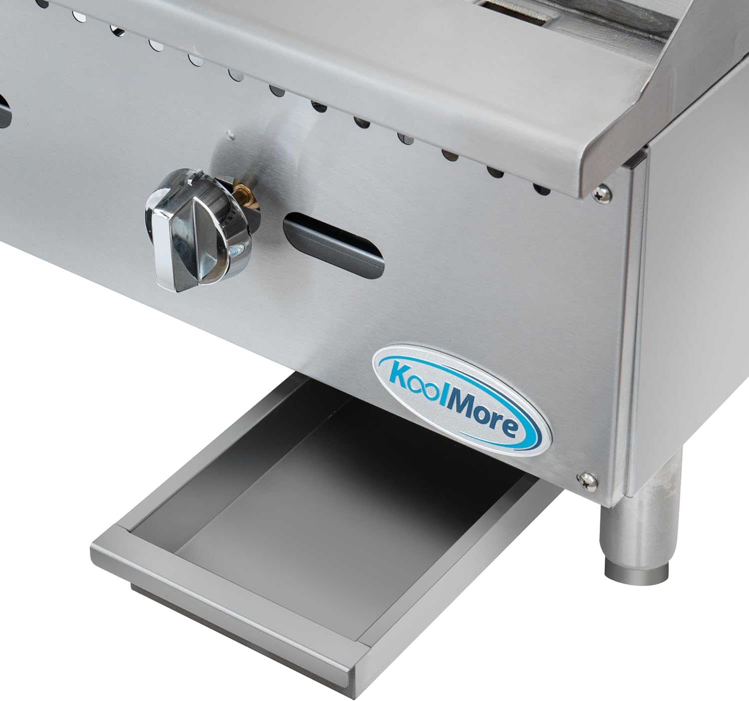 KoolMore 24 in. Natural Gas 2-Burner Griddle with 60,000 BTU in Stainless-Steel, ETL Listed (KM-GG2-24M)