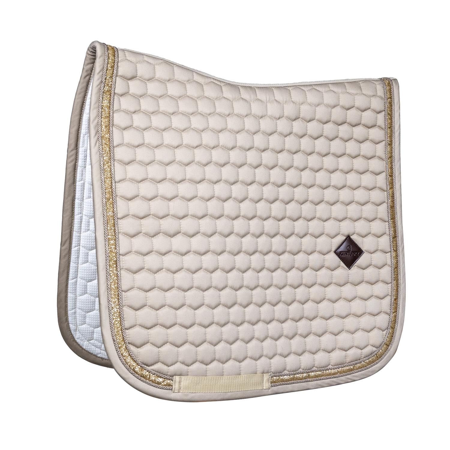 Tapis de selle dressage beige FULL pour le confort du cheval