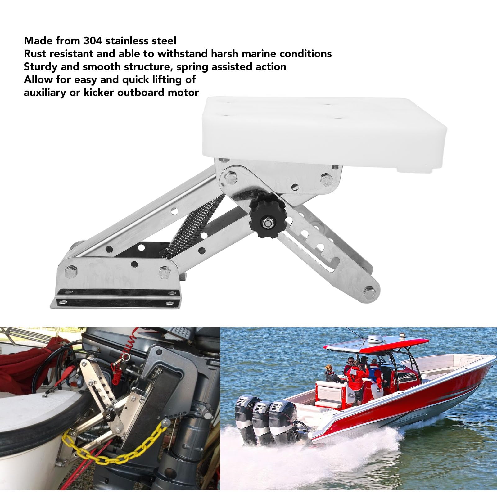 4 Crochets De Fixation Pour Moteur De Bateau Gonflable - En PP, 7,5 Cm, Ouverture 19,8 Mm - Pour Support Moteur Sur PVC