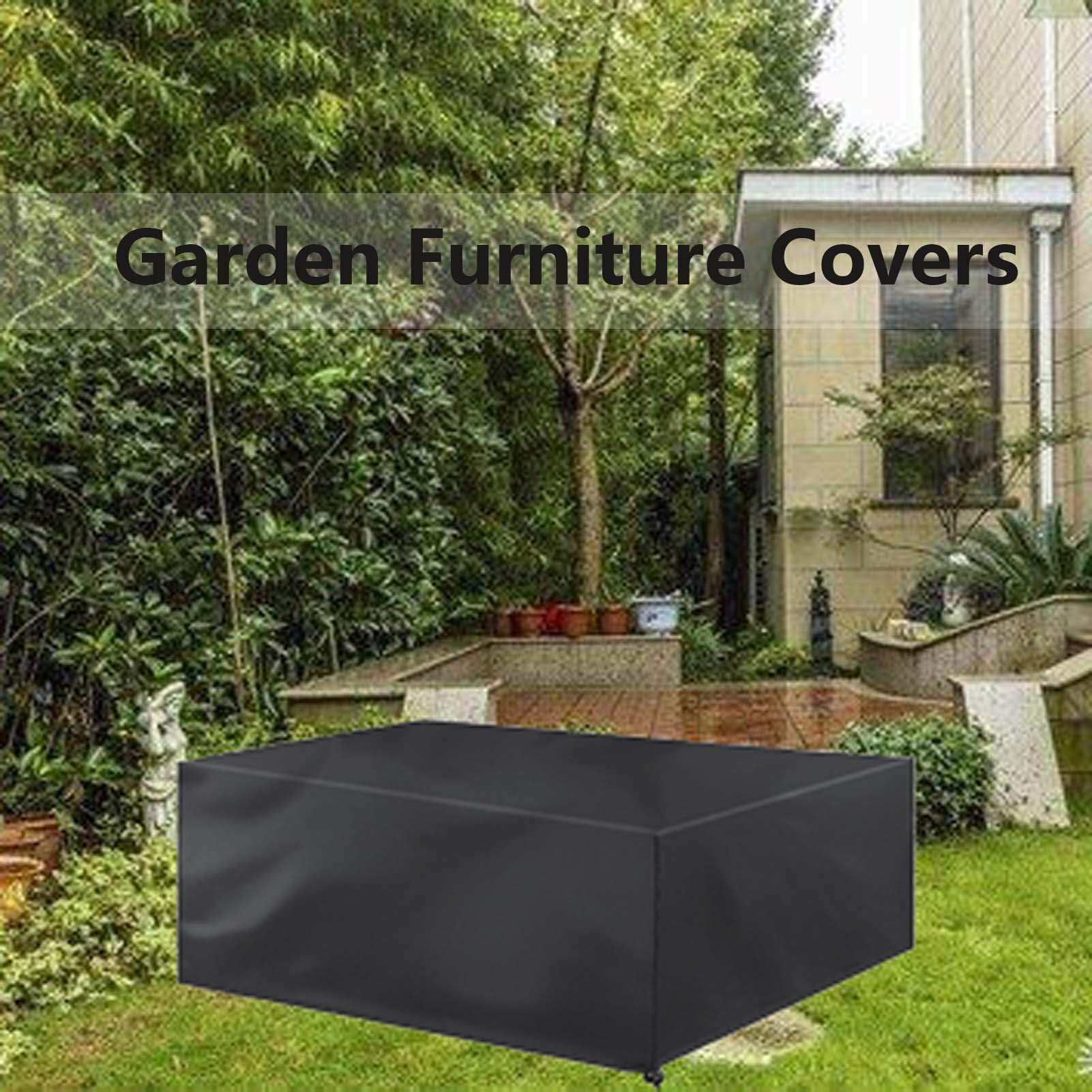 BBOVOBB Housse Salon De Jardin Exterieur Housse Table Jardin Bâche Salon De Jardin Imperméable 400x200x75cm(LxWxH) Housses Pour Mobilier De Jardin Housse De Protection Salon De Jardin, Anti-UV