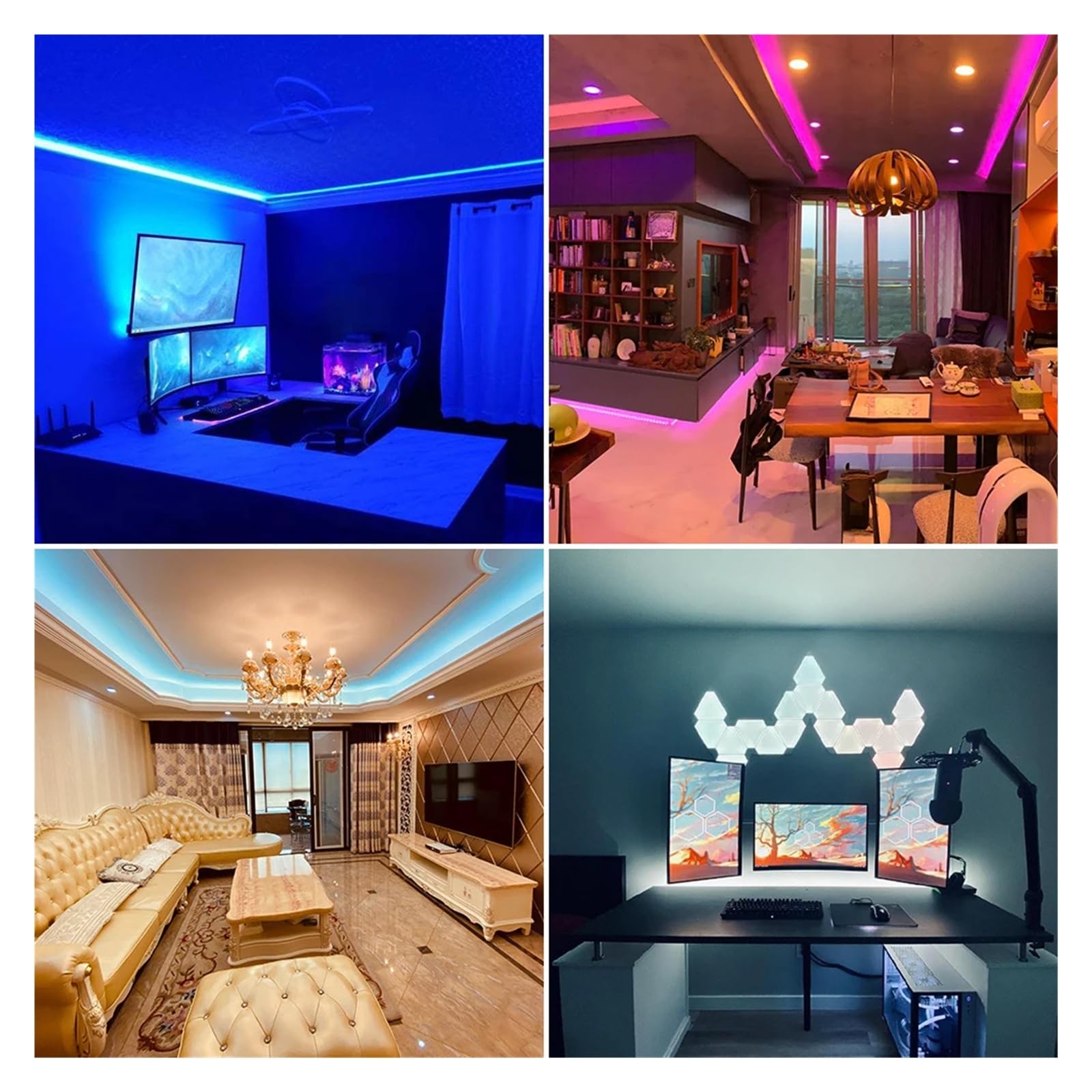 Tira de luces LED RGBW RGBWW, 20m, WiFi, 12V, 5050, luz regulable Flexible, aplicación inteligente, Control por voz, Compatible con Alexa y Google Home(Waterproof,10M RGBWW FULL KIT_EU PLUG)