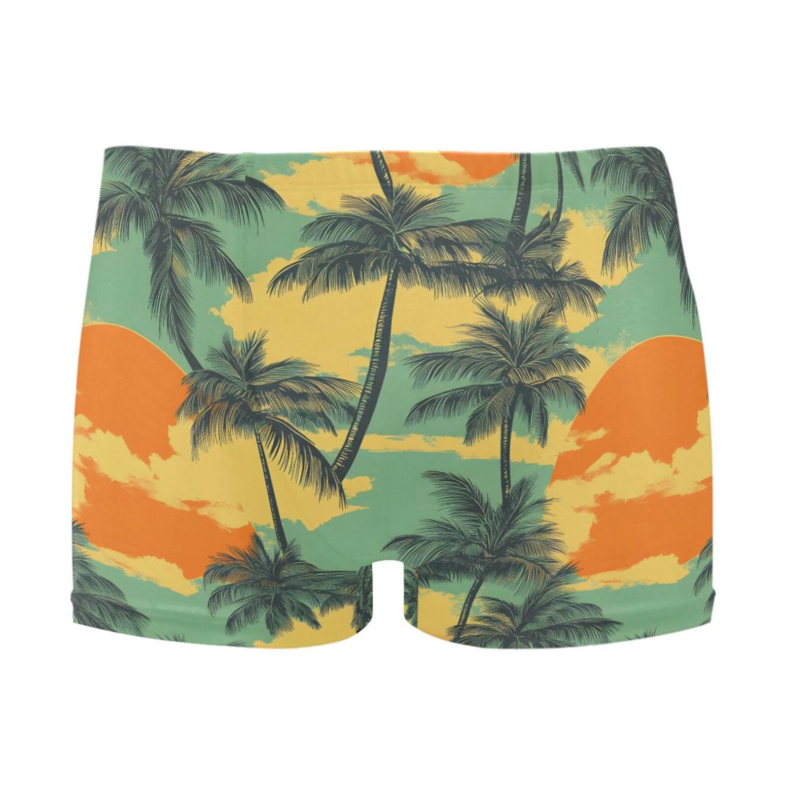 UMIRIKO Palm Tree Summer Mens Swim Trunks Swimwear Bathing Suit Swim Brief Square Leg Board Short S-3XL 202b8363