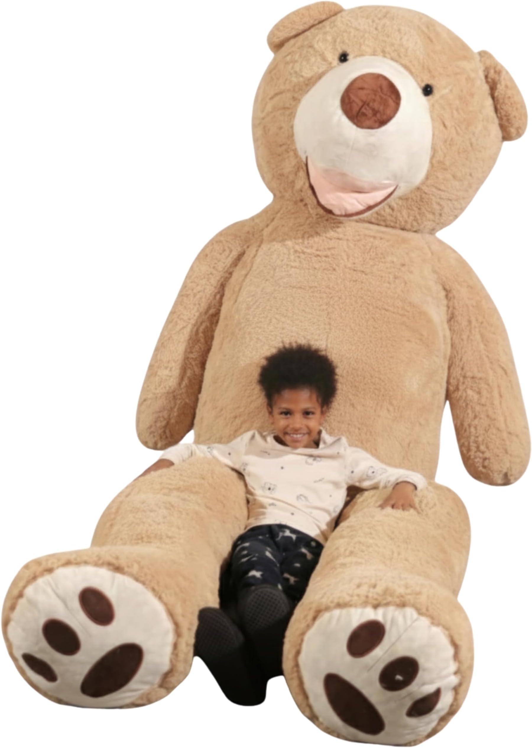 bananair - Giant Teddy Bear 340 cm Made in France, Ultra Soft and Fluffy, Cuddles Assured - Extra Large Teddy Bear for Birthdays, Bedroom Decor, Celebrations (Beige)