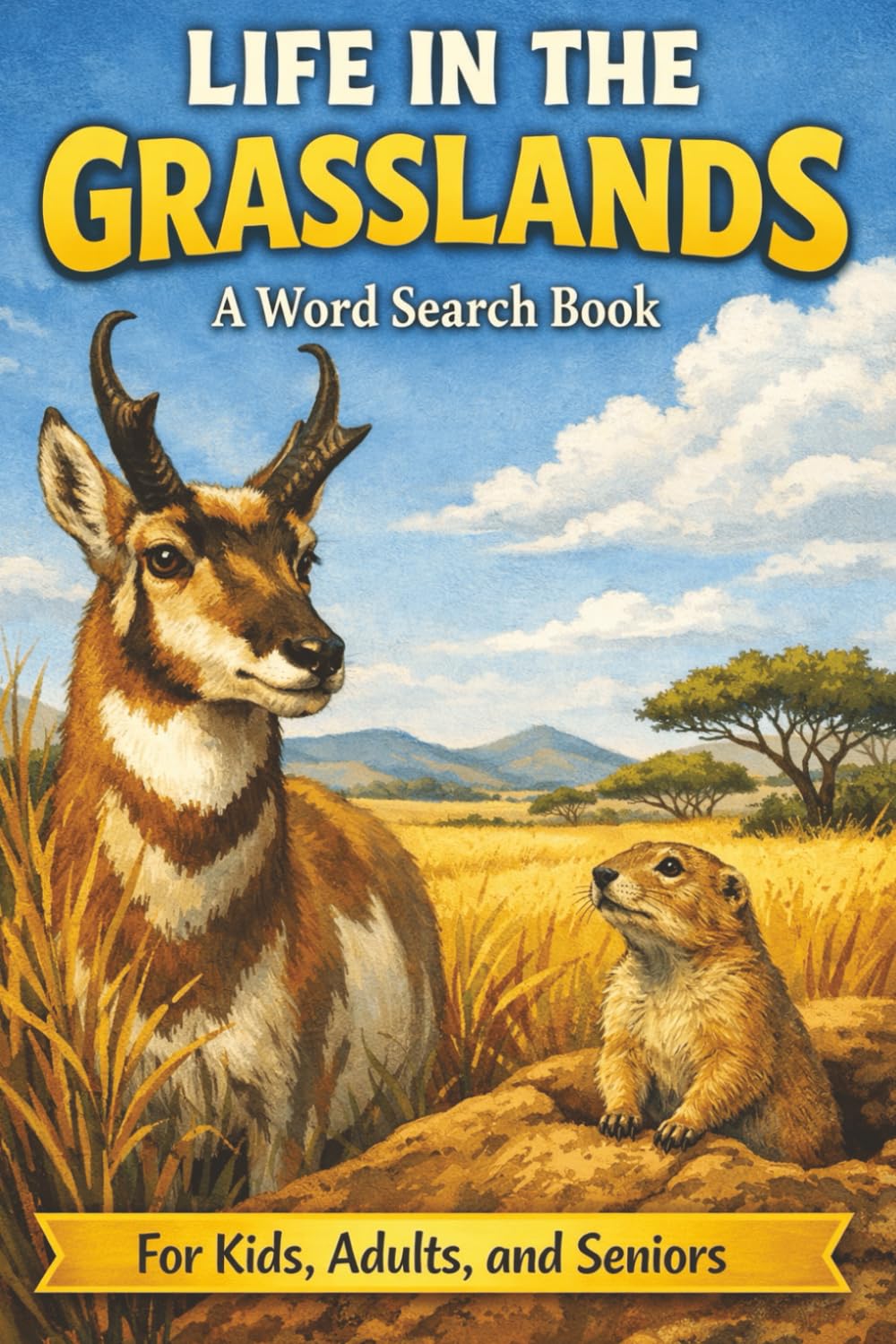 Life in the Grasslands A Word Search Book: A Fun and Educational Word Search Book About Grassland Wildlife and Ecosystem Discovery