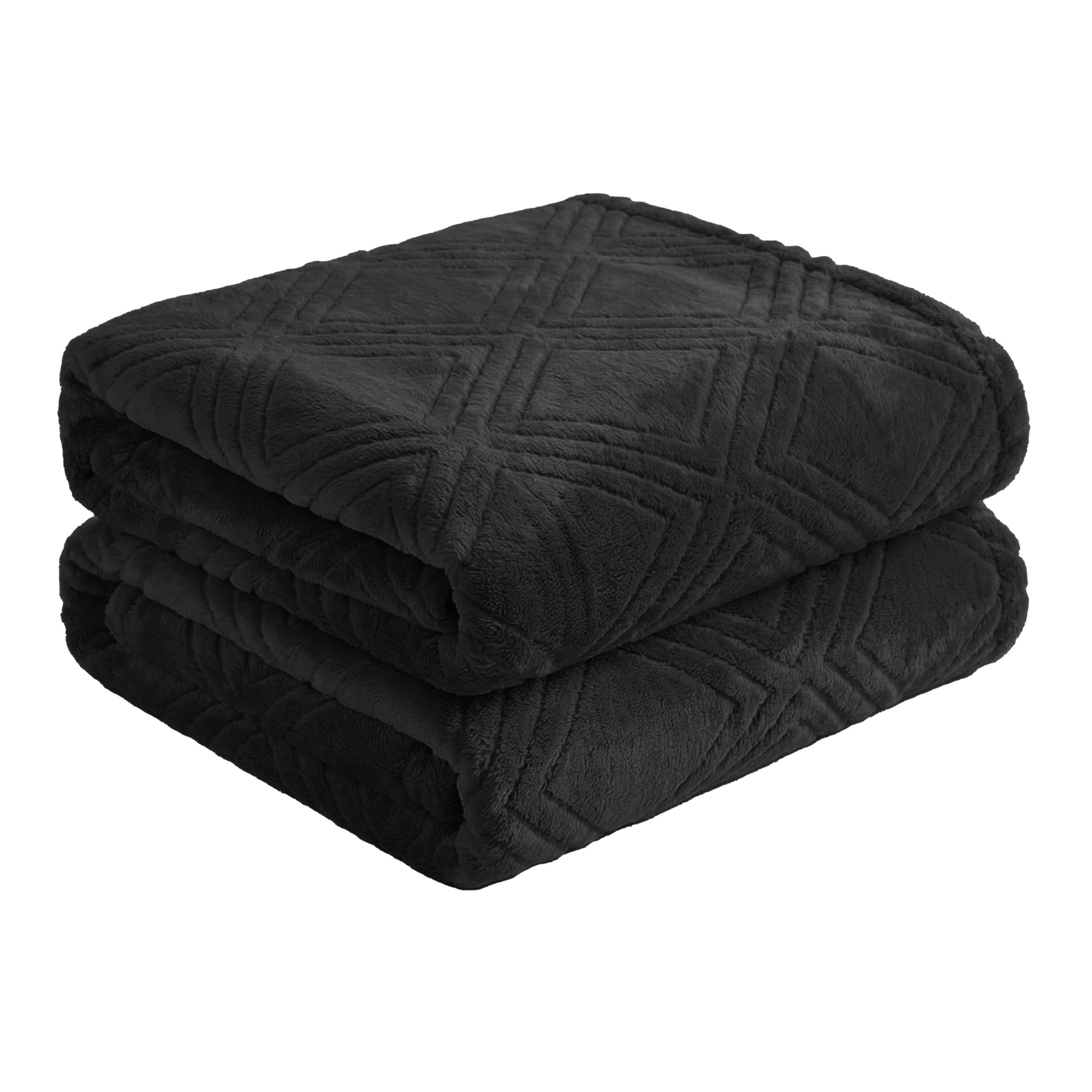 Couverture alaska polaire plaid doux losanges lit et décoration salon