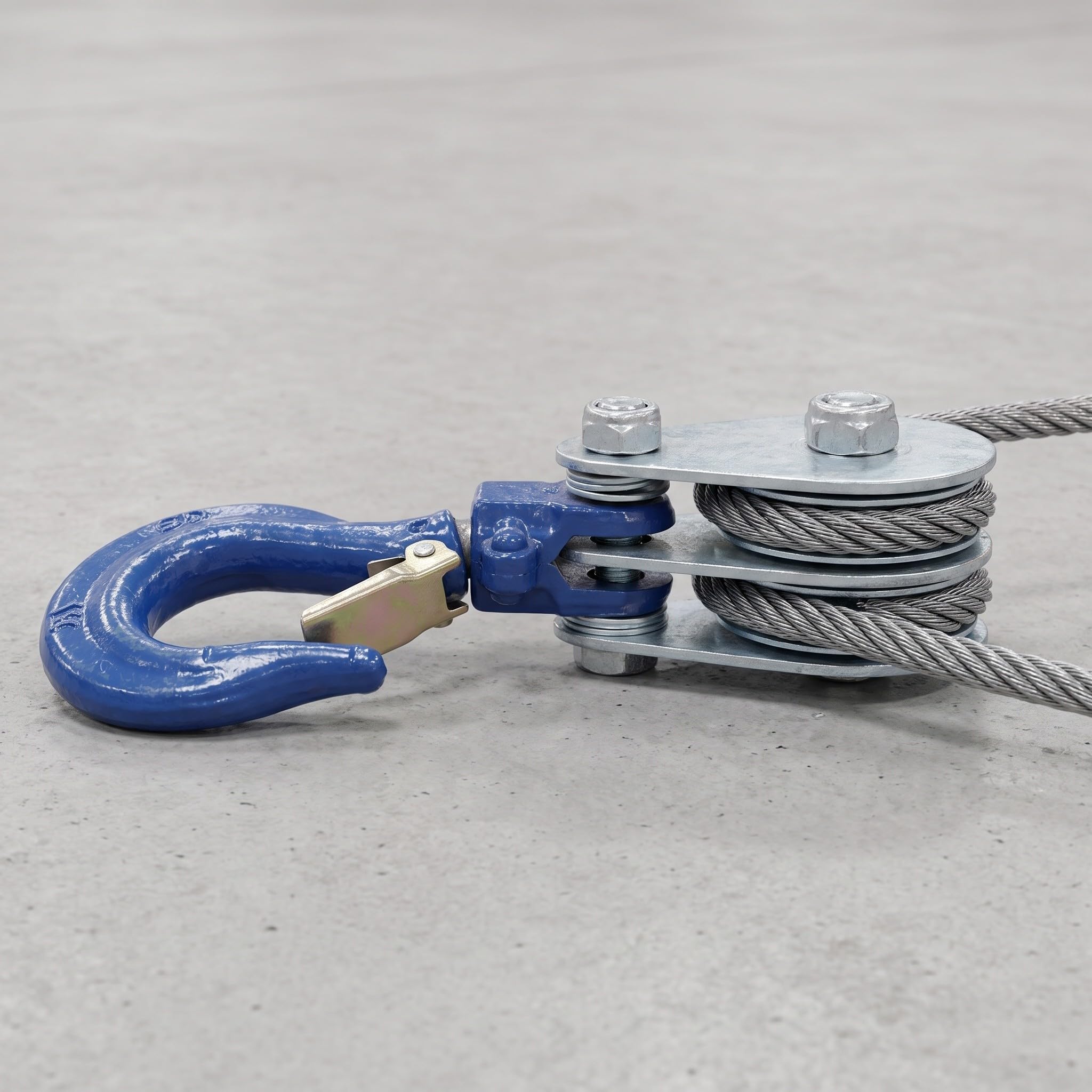 OUNONA 2 Stück Umlenkrollen aus Metall mit Haken – Hochleistungs-Doppelrolle für Anhängerwinden – 1 Tonne/2205 lb Drahtseil-Drehrolle für LKW, Werkstatt