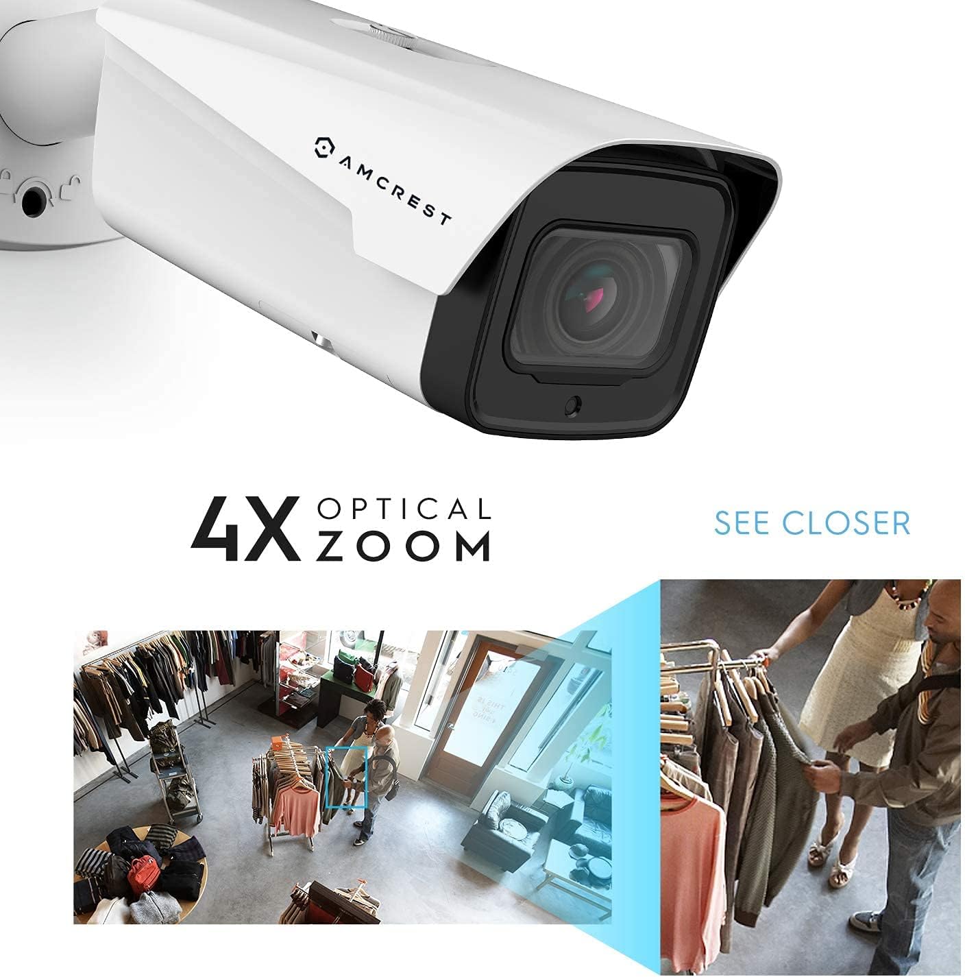 🔥 Cashback up to 70% Amcrest 4K Optical Zoom IP Camera, Varifocal 8MP Outdoor POE Camera Bullet, 4X Optical Zoom Security Camera, 2.7mm~12mm Lens, IP67 Weatherproof, IK10 Resistant, MicroSD Recording, (IP8M-MB2546EW) Best Cyber Deals 🔥 Amcrest 4K Optical Zoom IP Camera, Varifocal 8MP Outdoor POE Camera Bullet, 4X Optical Zoom Security Camera, 2.7mm~12mm Lens, IP67 Weatherproof, IK10 Resistant, MicroSD Recording, (IP8M-MB2546EW)