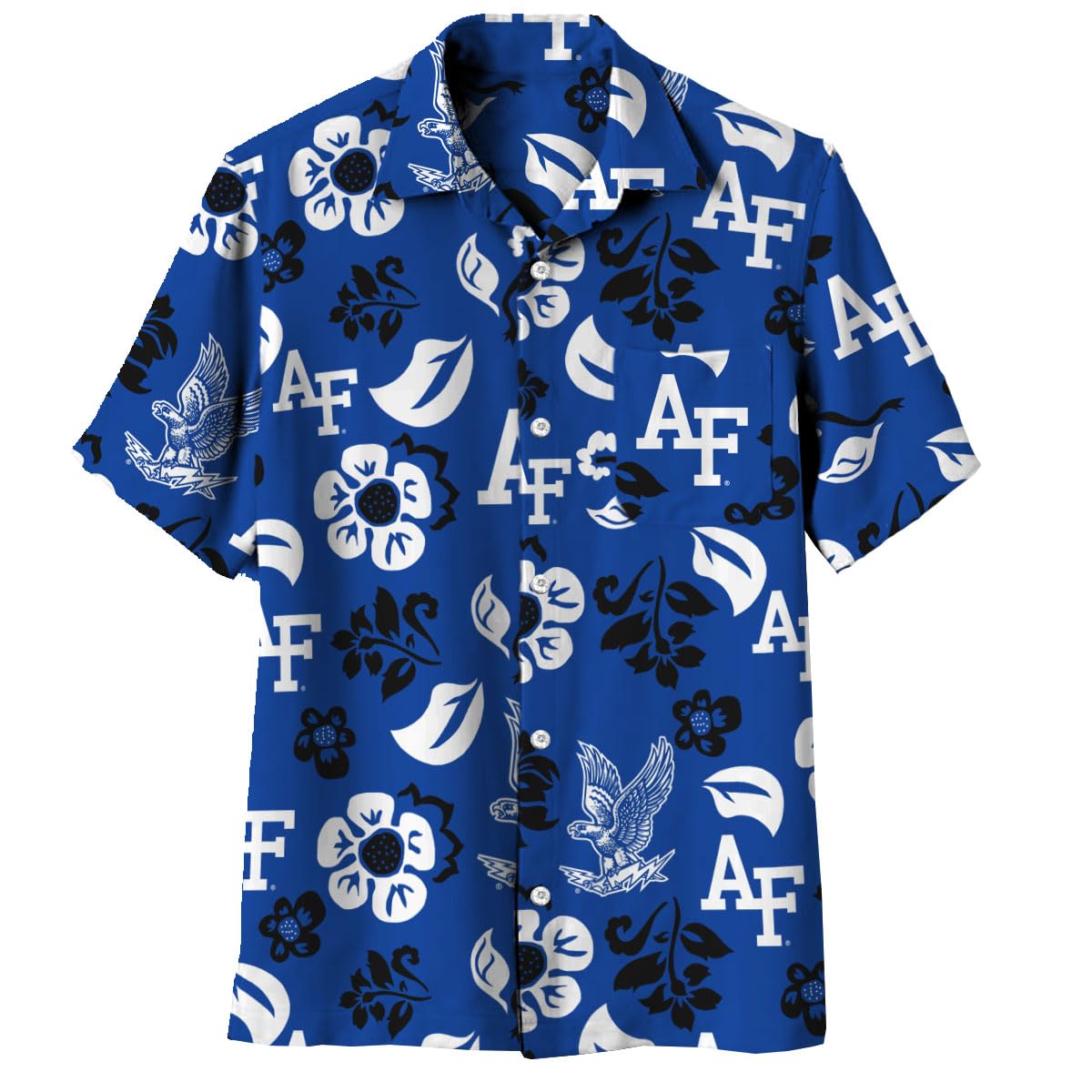 Wes and Willy NCAA Mens Hawaiian Floral Button Down Shirt