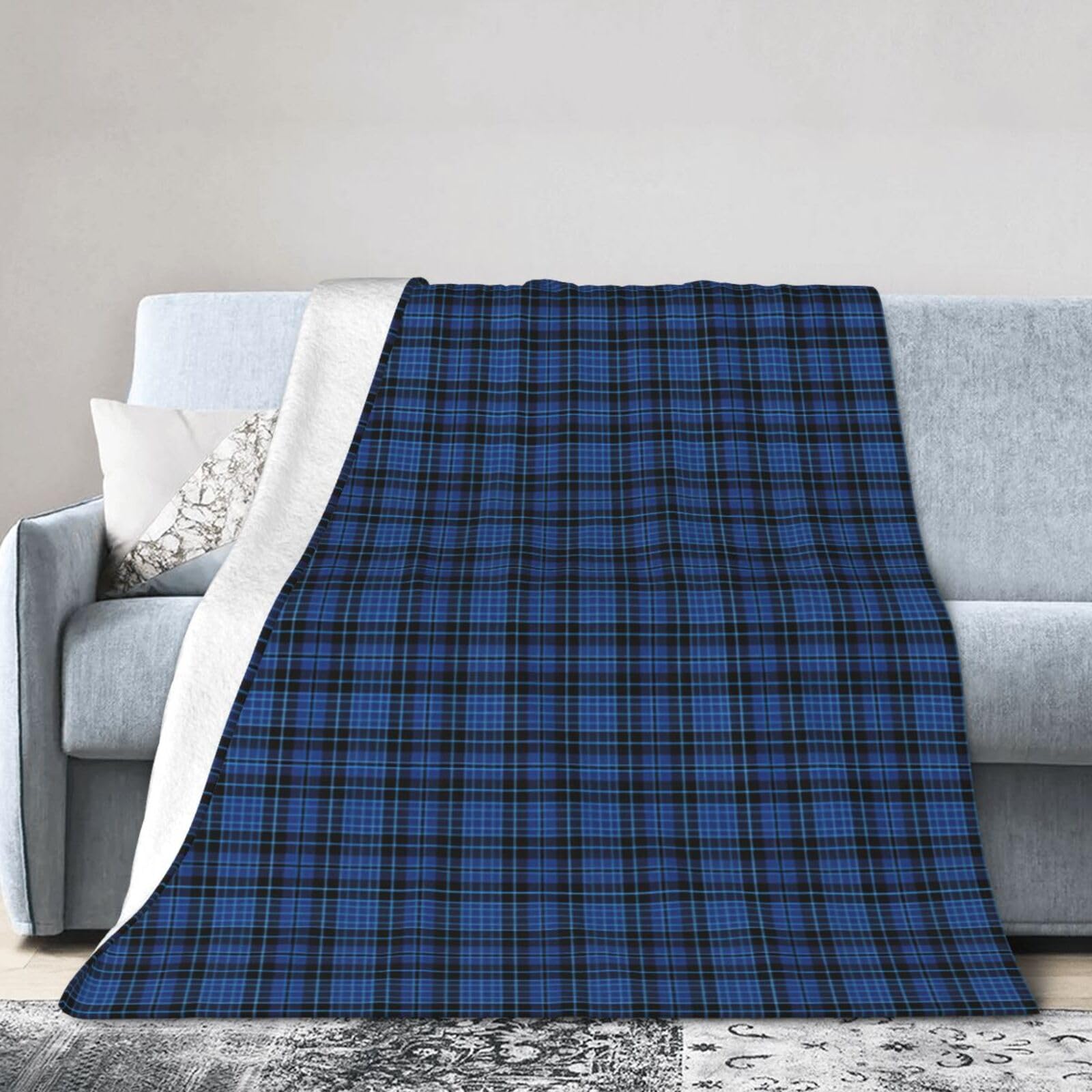 ERTDFXCV Scottish Clergy Tartan Plaid Blanket 50"x40"