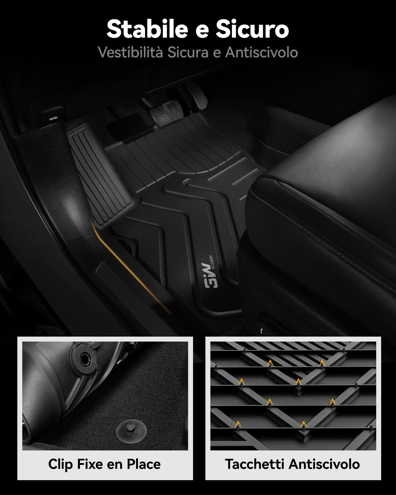 3W Set di Tappetini in TPE e Tappetini per il Bagagliaio per Lexus NX 2022-2025 2026, Tappeti per Auto Resistente e Tappeto Bagagliaio Antiscivolo per Lexus NX