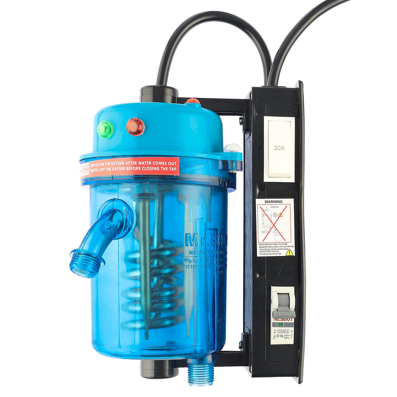 Mr.SHOT Vikram Pro - Winner | Indias 1st Polycarbonate Body Exclusively for Bathing | Built With 16A Switch & MCB | Heavy Duty Heating Element | 5" Dual Automatic Thermostat |BBlue-image-38