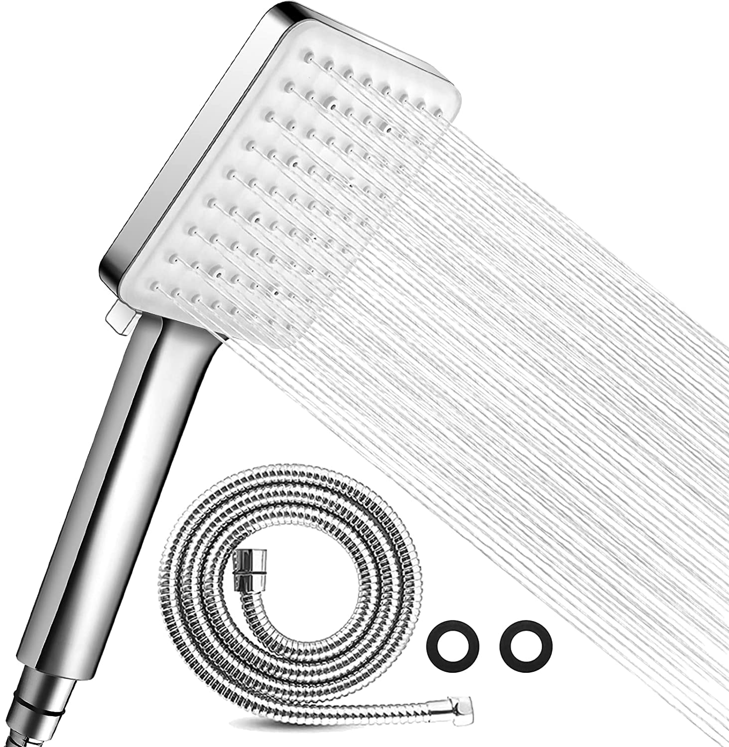 Buy Square Shower Head and Hose, Ducerta High Pressure Shower Heads