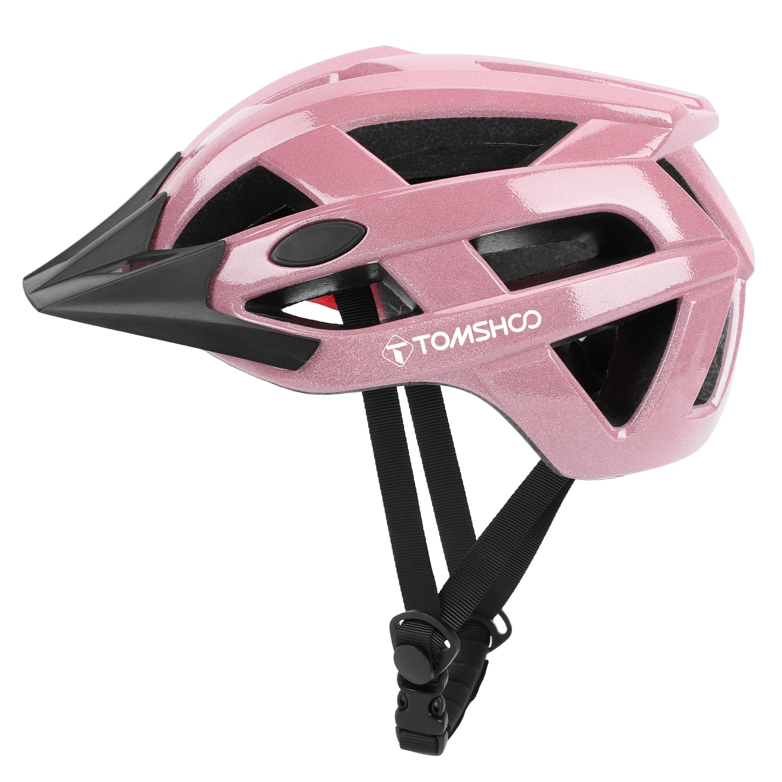 Casco de bicicleta unisex para adultos, PC+EPS con malla de protección contra insectos y parasol desmontable, transpirable y ligero, 58 – 61 cm para bicicleta de carretera, bicicleta de montaña