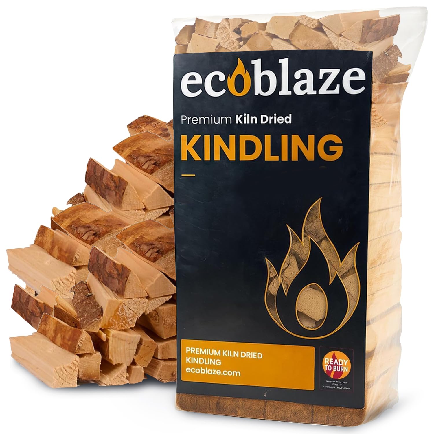 Ecoblaze Brown Kiln Dried Kindling Wood 2.5Kg - Easy To Light, Smokeless Fire Starter For Stoves, Fire Pits, Bbqs, Chimineas, Wood Burners & Indoor Or Outdoor Fires