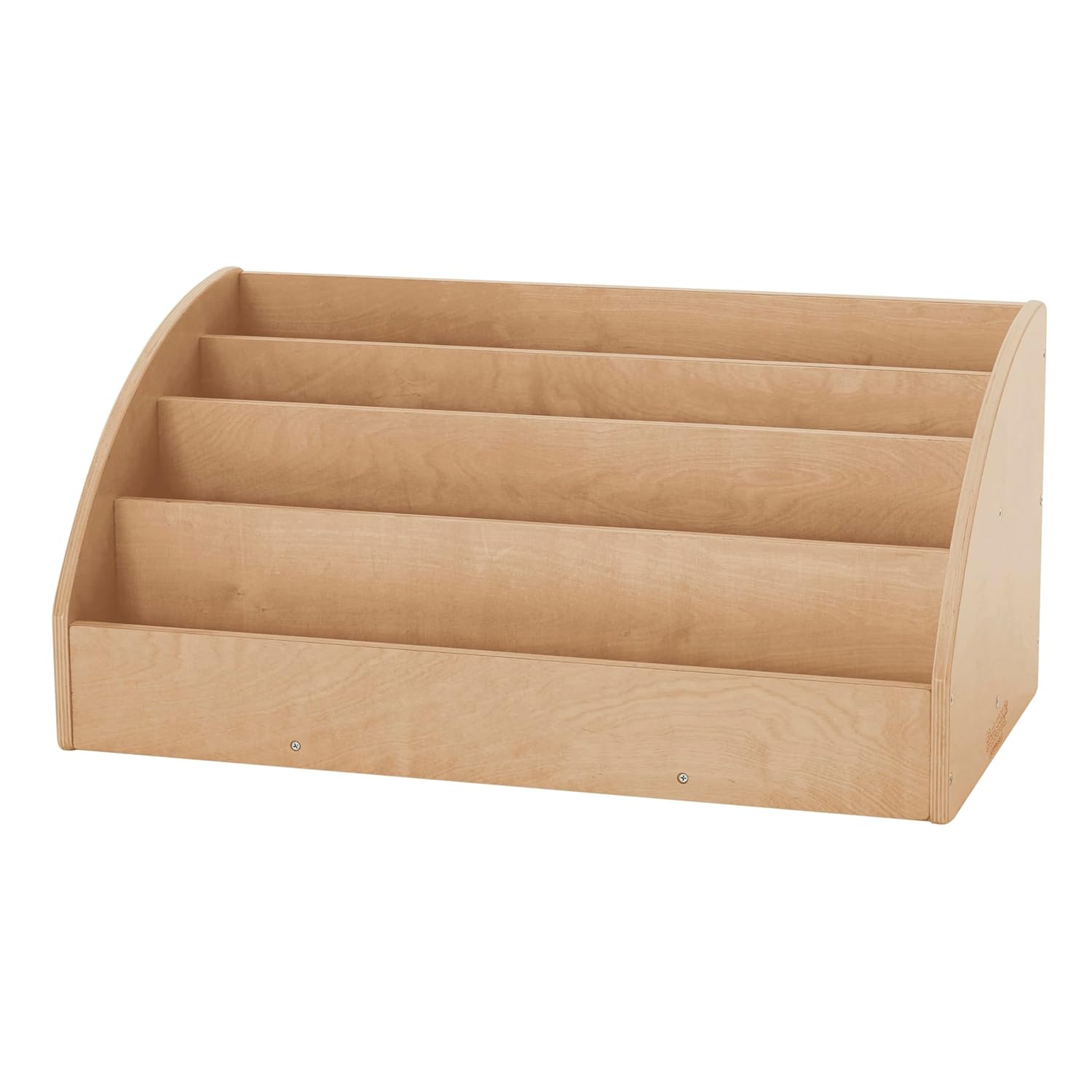 4-Tier Toddler Book Display, Book Shelf, Natural-Piece