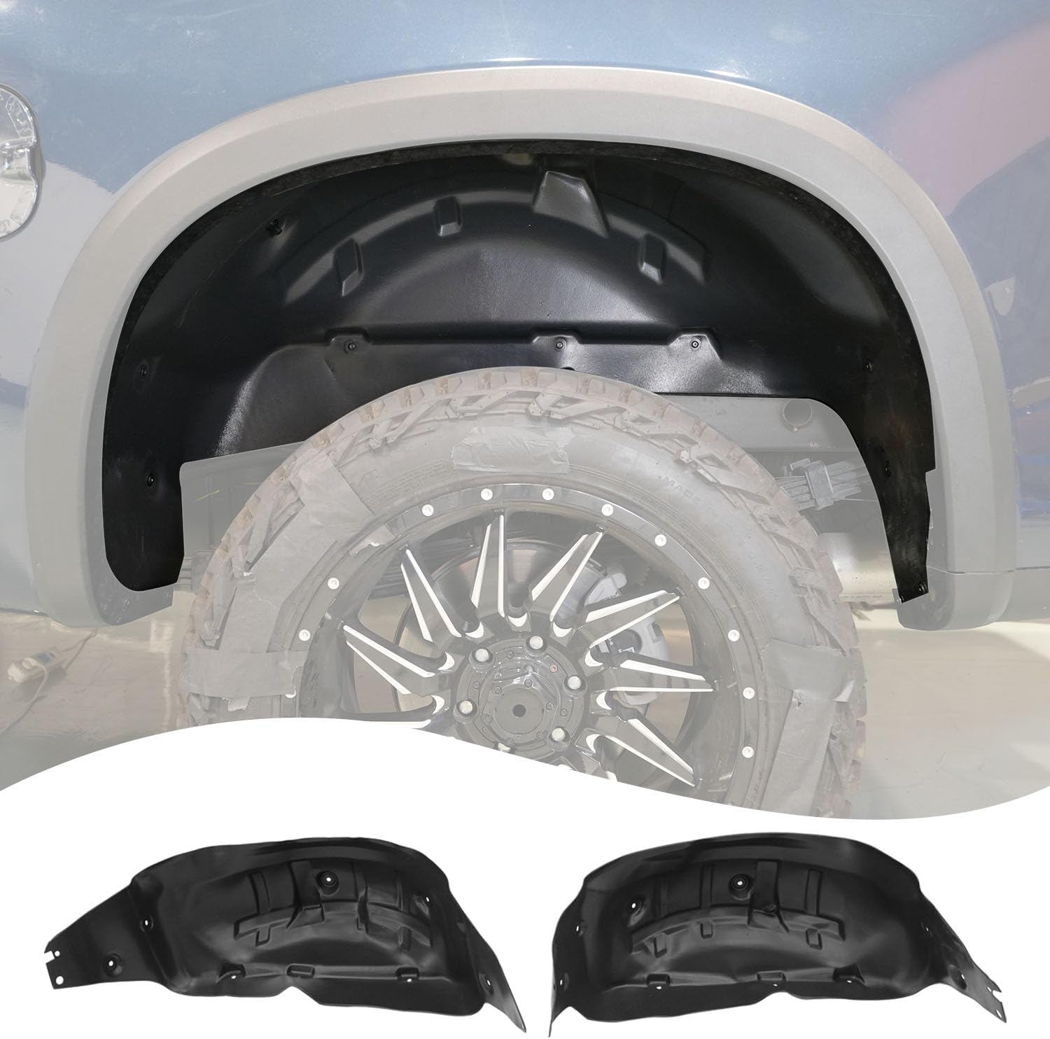 5.8FT Rear Wheel Well Guard Compatible with 2019-2026 Chevy Silverado 1500 Tire Inner Fender Wheel Well Liner Replacement for 2019-2026 Chevy Silverado Accessories