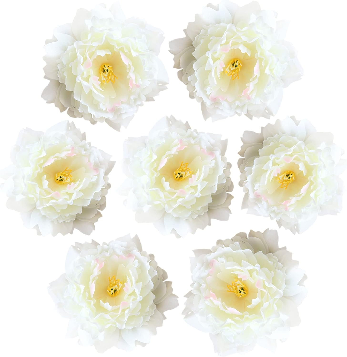 Wholesale Silk Flowers Artificial Peony Flower Heads 100 Bulk for Wedding Backdrop Centerpieces Cake Topper Decor (Pink)