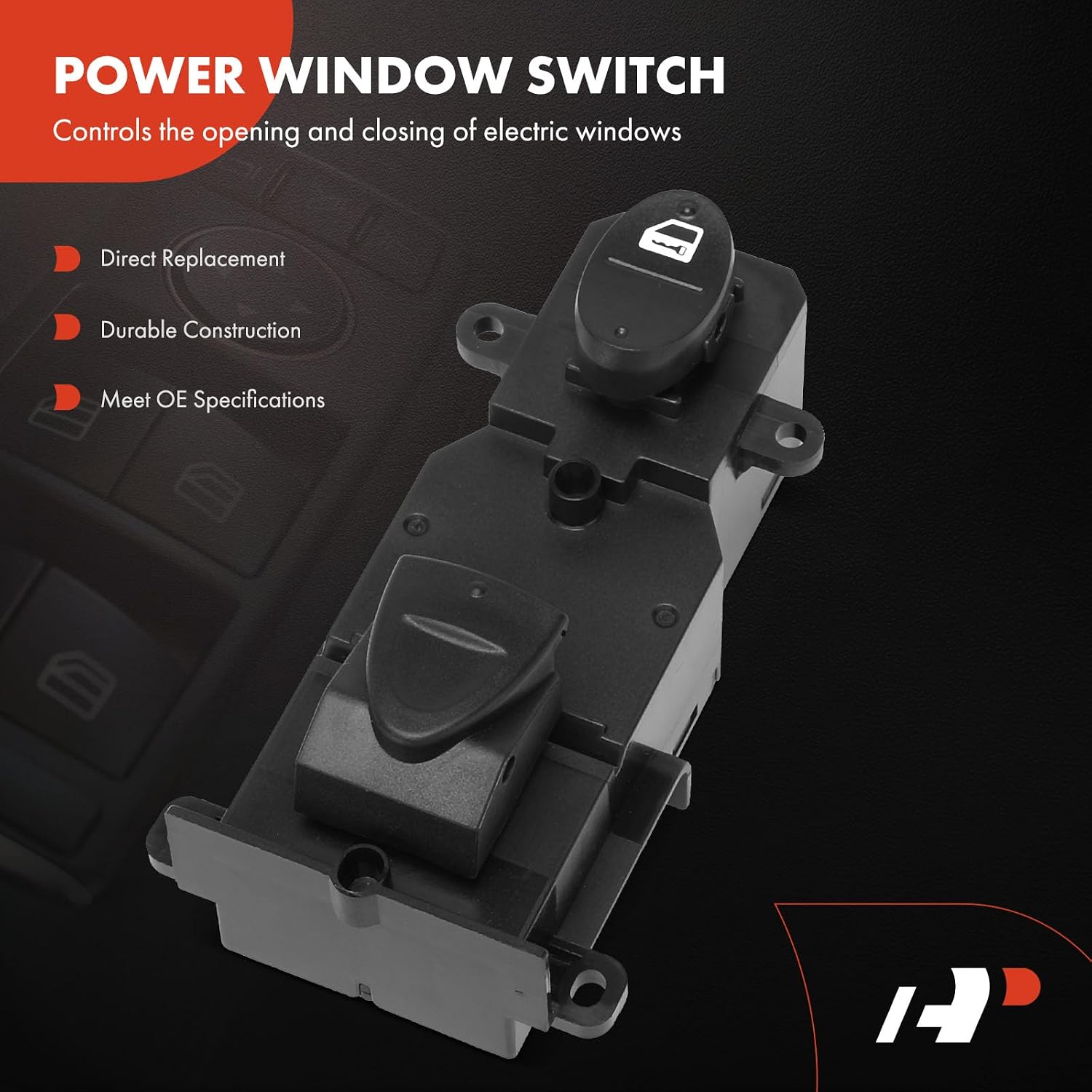 A-Premium Power Window Switch Compatible with Honda Civic 2006 2007 2008 2009 2010 2011, Front Right Passenger Side
