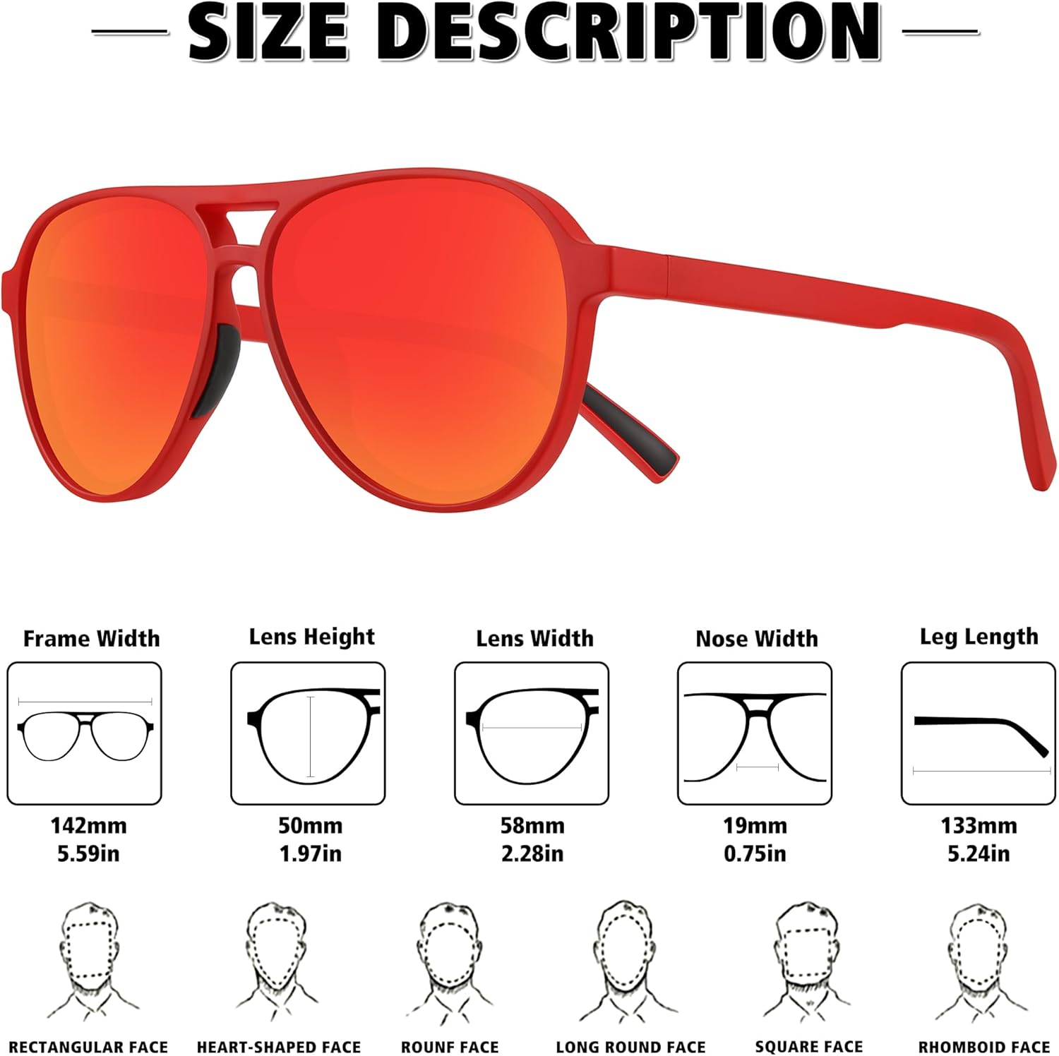 STORYCOAST Polarized Aviator Sunglasses for Men Women Classic Retro Aviators Sports Driving Running Sun Glasses