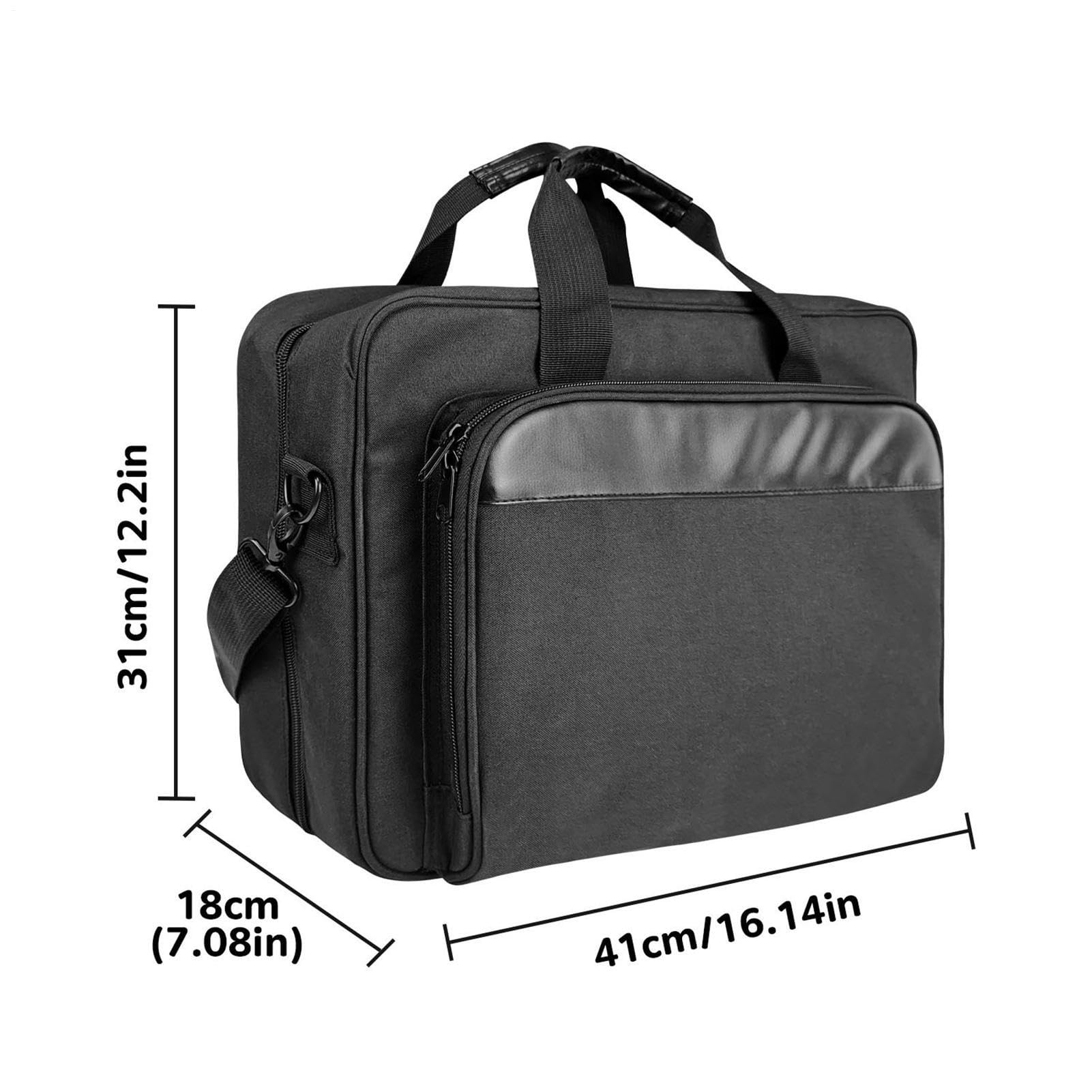 Borsa per computer portatile e stampante, con tracolla imbottita in | poliestere, grande capacità, organizer per stampante portatile, borsa da viaggio per ufficio e lavoro