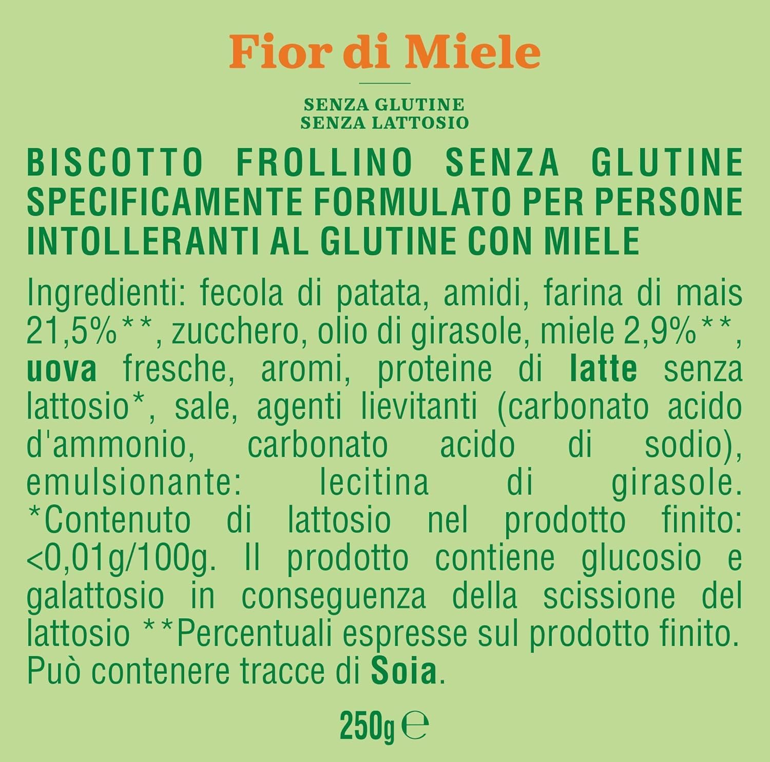 Italian Gourmet bundle Mulino BIanco Biscuits Sans Gluten Sans Lactose au Miel 12 x 250 g Snack Sucré Petit Déjeuner Pause Gourmande Format Familial Grand Stock + Italian Gourmet Polpa