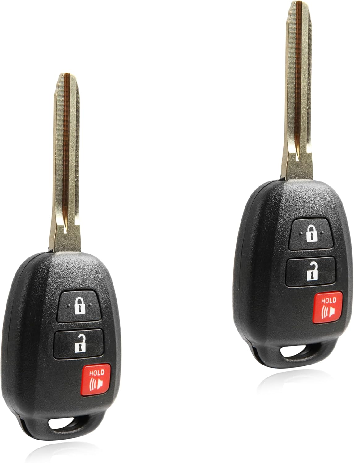 2X USARemote Key Fob Replacement Keyless Entry Remote for 2013 2014 2015 2016 2017 2018 2019 2020 2021 2022 2023 Scion XB Toyota Highlander RAV4 Corolla 3-Button Remote Head Key (HYQ12BDP, H Chip)