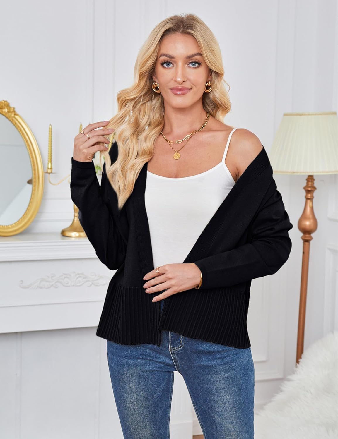 Yekaty Lightweight Cardigans for Women Summer Cropped Open Front Spring Cardigans Long Sleeve Jackets, S-2XL - Image 3