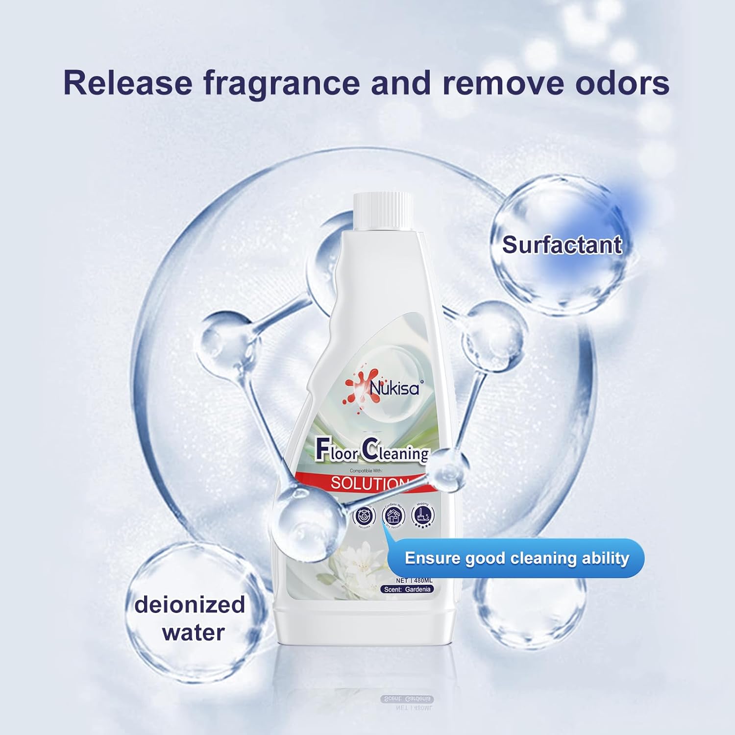 8 Pack Dust Bags and Gardenia Scent Floor Cleaning Solution