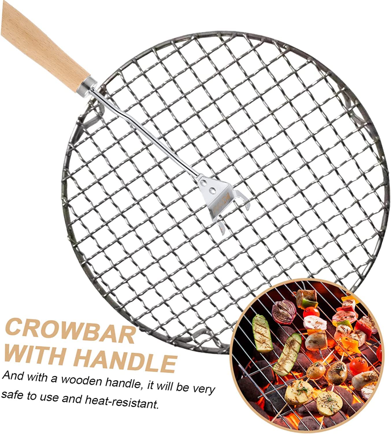 MRKU 1 pz. Pinza per Uova da Cucina, Pinza per Gas, Pinza per griglia da Cucina in Acciaio per Esterni, Pinza per Calore in Acciaio Inox con affumicatore, Pinza Universale per Legno e Metallo.