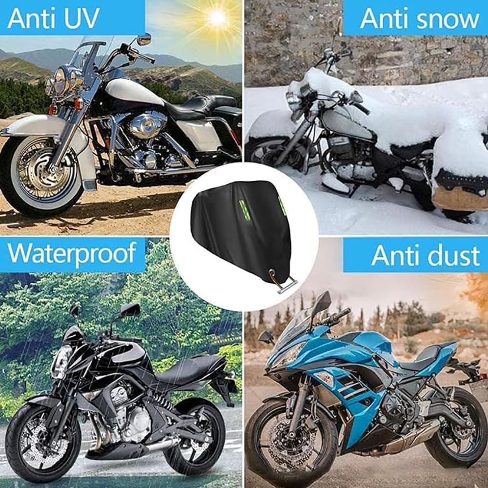 Motorhoes voor Yamaha MT 07, Ademende Waterdichte Winterbestendige Buitenmotorhoes, Binnenmotorzeil Stofdicht, Motor Accessoires,A Black