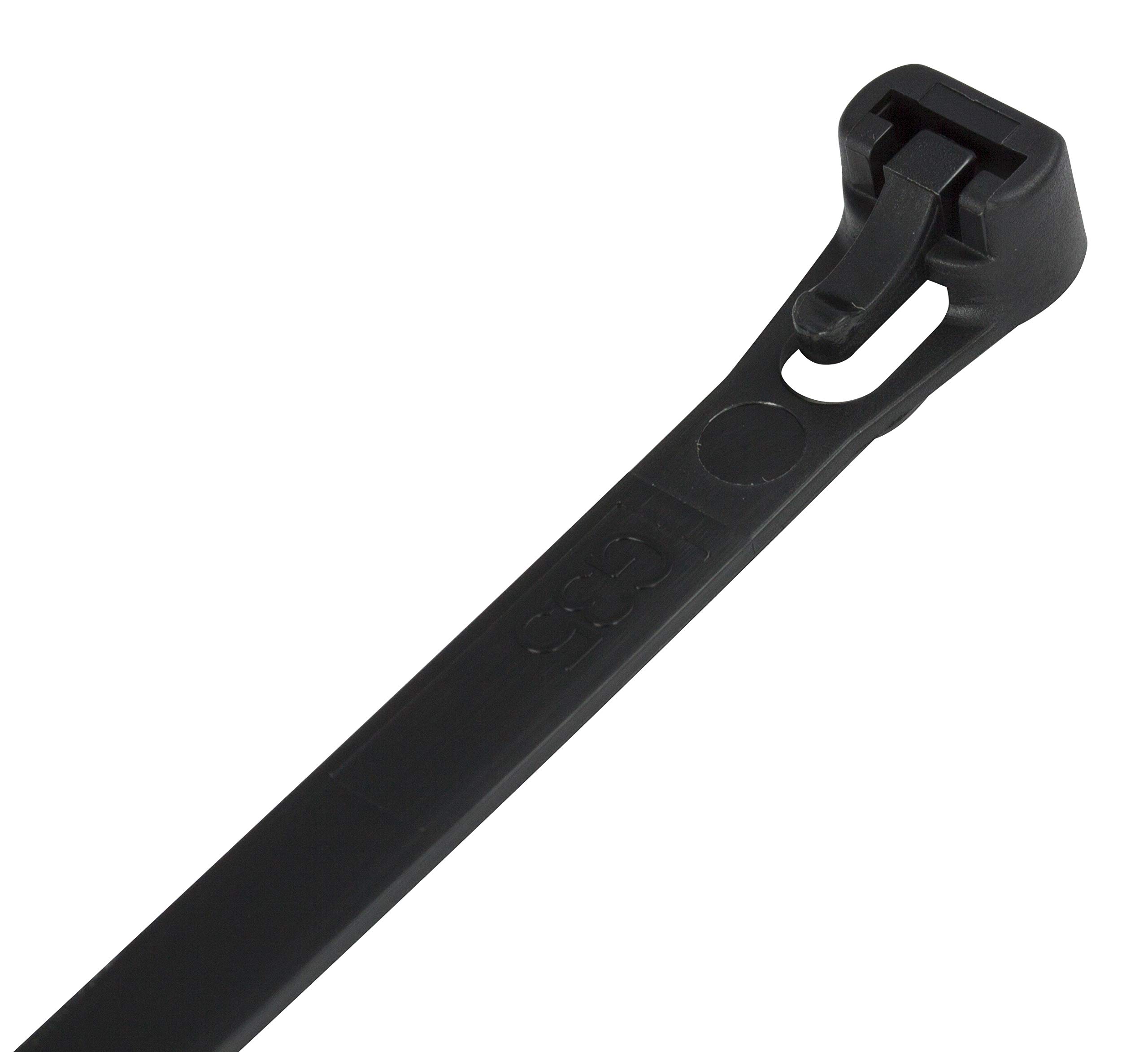 Kafton Black Releasable Cable Ties 7.6Mm X 200Mm (10 Pack)