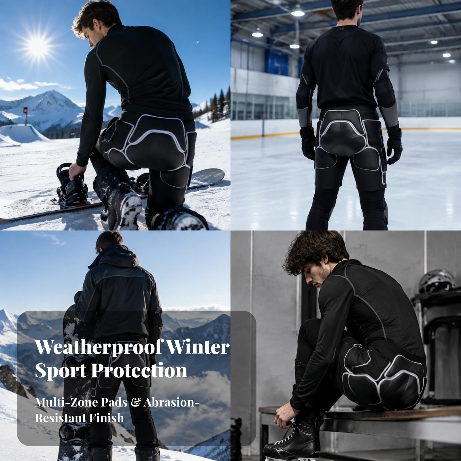 Stoßdämpfend 3D Hüftprotektor | Skate-Shorts mit Ethylenvinylacetatpolsterung, elastischer Bund, Shorts mit Ethylenvinylacetatsteißbeinpolster
