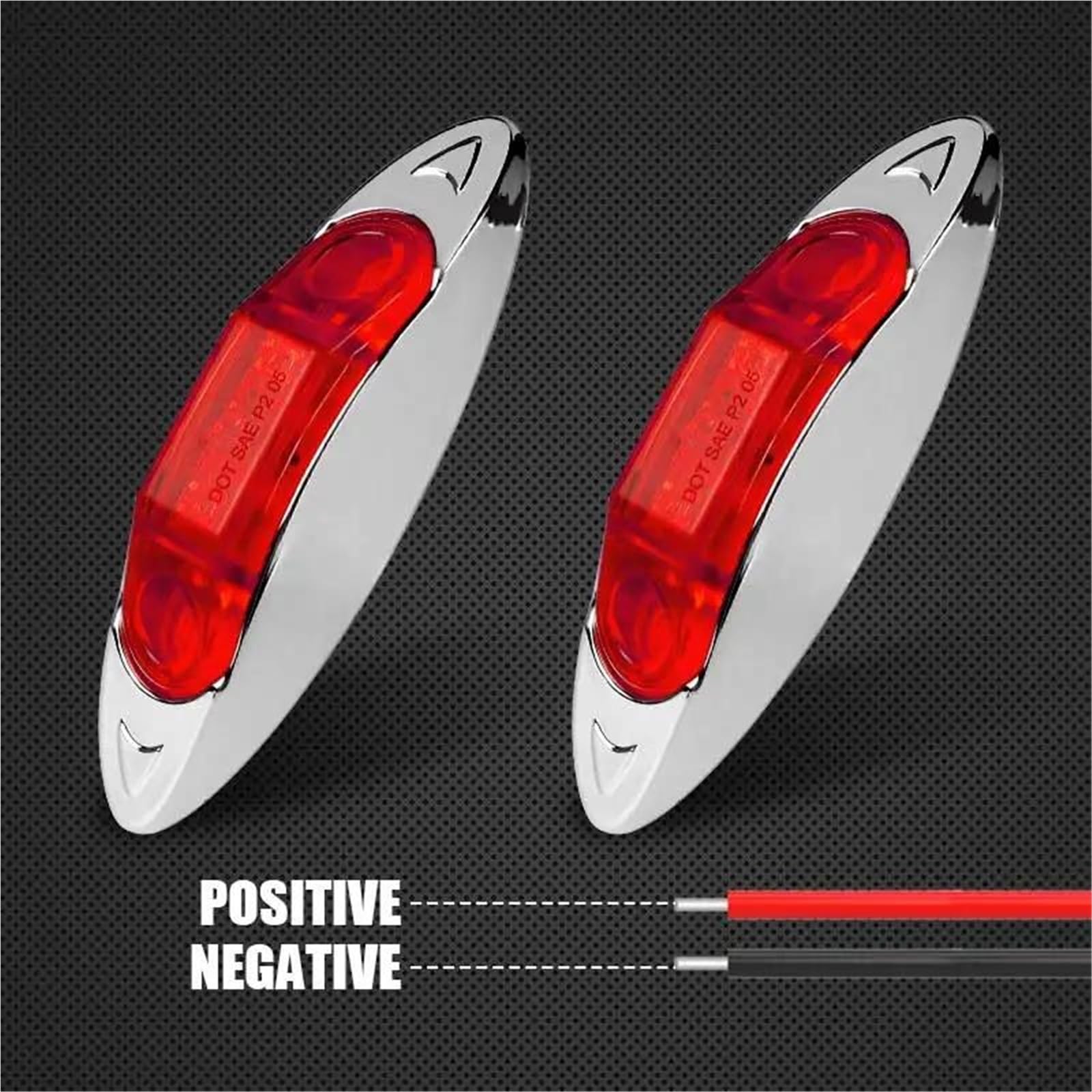 Freccia Auto LED Luce Posizione Laterale Luce Ingombro Fanale Posteriore Lampada Avvertimento Per Camion Rimorchio Autobus Barca Indicatore Laterale(10pcs Red)
