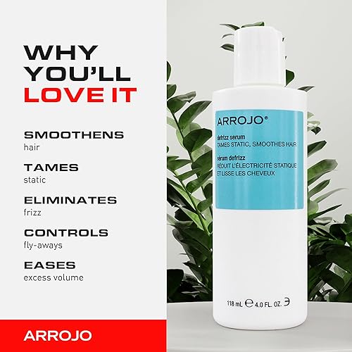 Miniatura 3 de Arrojo Suero de control de encrespamiento, 4 onzas – Suero para el cabello sin sulfato ni parabenos para cabello encrespado y dañado para hombres y