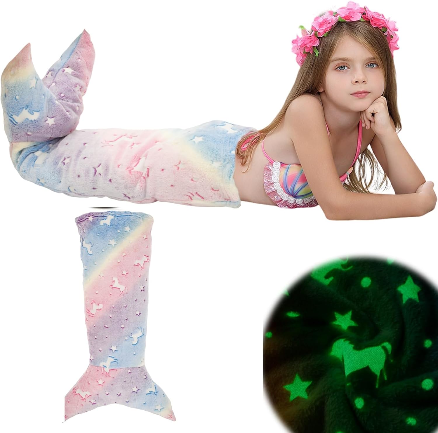 Mermaid Tail Blanket, Flannel Mermaid Sleeping Bag, Liberia Ubuy