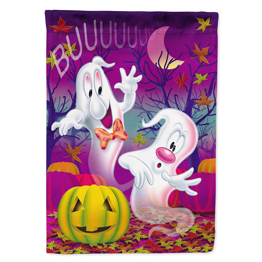 Drapeau de maison Halloween sur toile grand modèle multicolore résistant aux intempéries extérieures