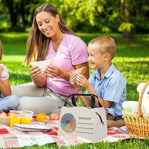 Miniatura 6 de Wheel of Emotions - Bolsa de almuerzo para mujeres, hombres, niños, reutilizable, aislada, a prueba de fugas, bolsa de almuerzo para terapia