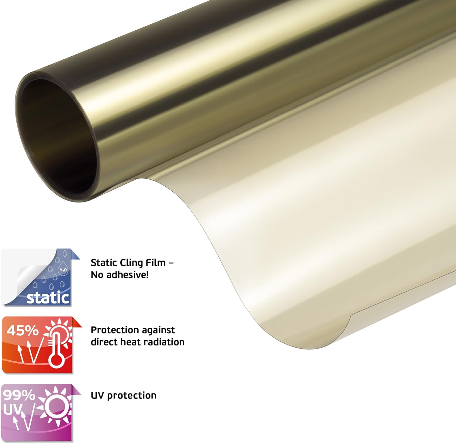 d-c-fix Removable Static Cling Privacy and Decorative Glass Window Decal Film for Home, UV Sun Protection, 35.4'' x 78.7