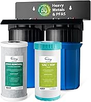 Vista 15 de iSpring WGB21B-PB Sistema de filtración de agua de 2 etapas para toda la casa con bloque de carbono de 10" x 4.5" FC15B y filtro reductor de plomo