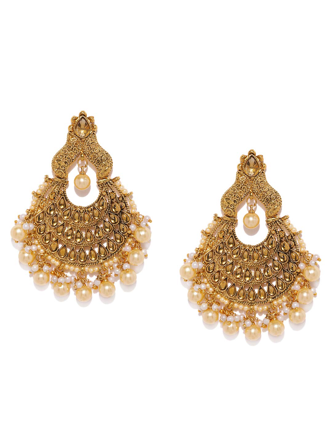 Zaveri Pearls Gold Tone Traditional Dangle Earring For Women-ZPFK9330 (B081LF6YQ7) Amazon Price History, Amazon Price Tracker