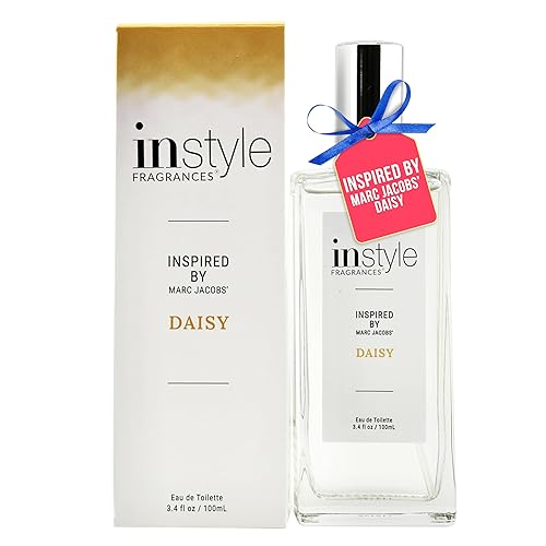 Instyle Fragrances, Inspirado en Marc Jacobs' Daisy, Eau de Toilette para mujer, limpio, vegano, sin parabenos, nunca probado en animales, 3.4 onzas