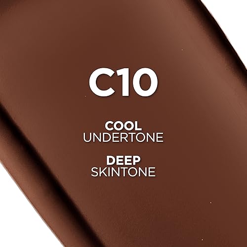 Miniatura 2 de L'Oreal Paris True Match Base supermezclable, maquillaje líquido de cobertura media, C10, profundo, 1 onza líquida