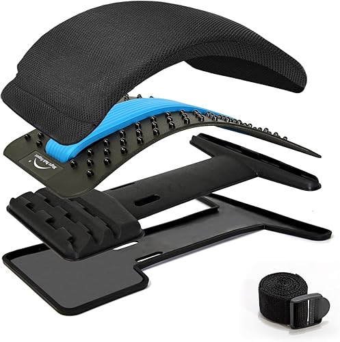 Dispositivo de estiramiento de espalda de varios niveles dispositivo de estiramiento lumbar de espalda almohada lumbar de espuma viscoelástica