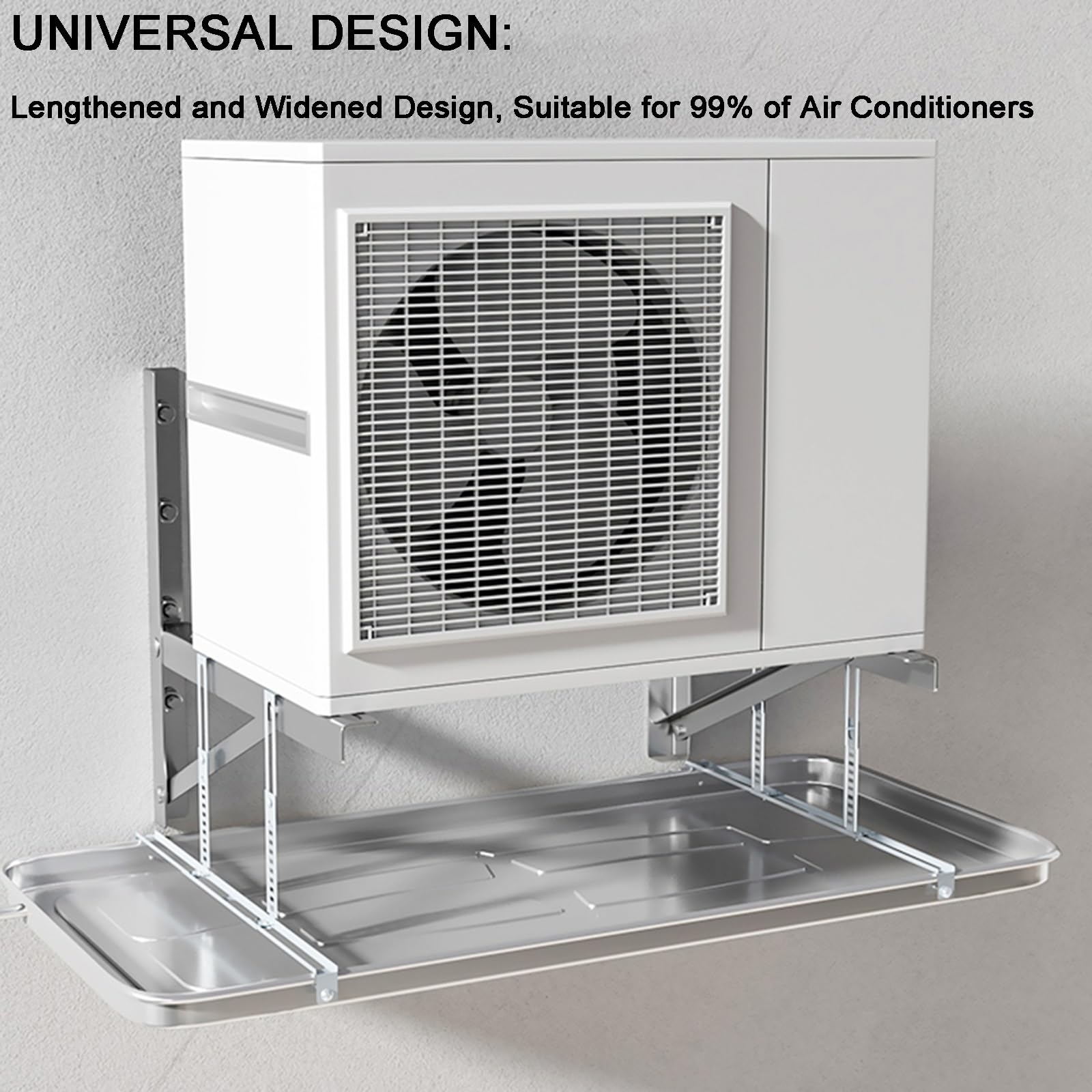 Vaschetta Condensa Condizionatore con Staffe, Bacinella Vaschetta Raccogligocce per Condizionatori per Sistemi di Condizionatori Split a Pompa di Calore(93x44cm/36.6x17.3in)