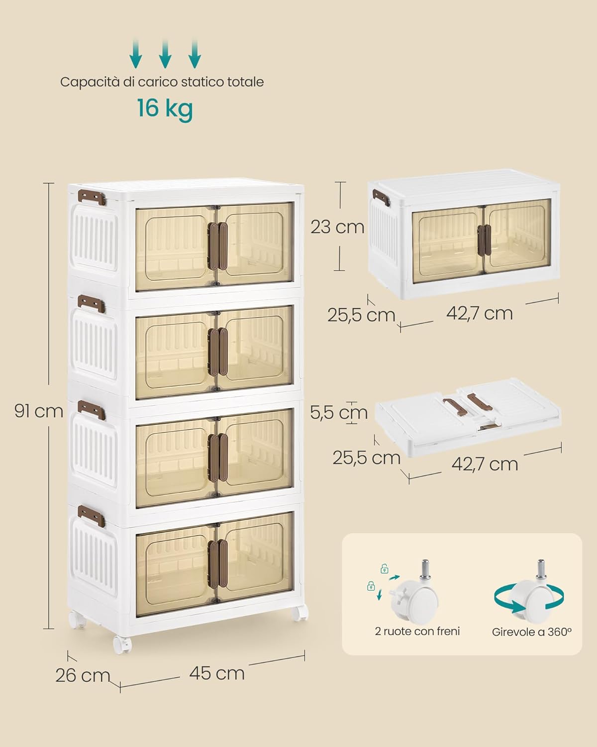 SONGMICS organizer used in a bedroom and kitchen setting