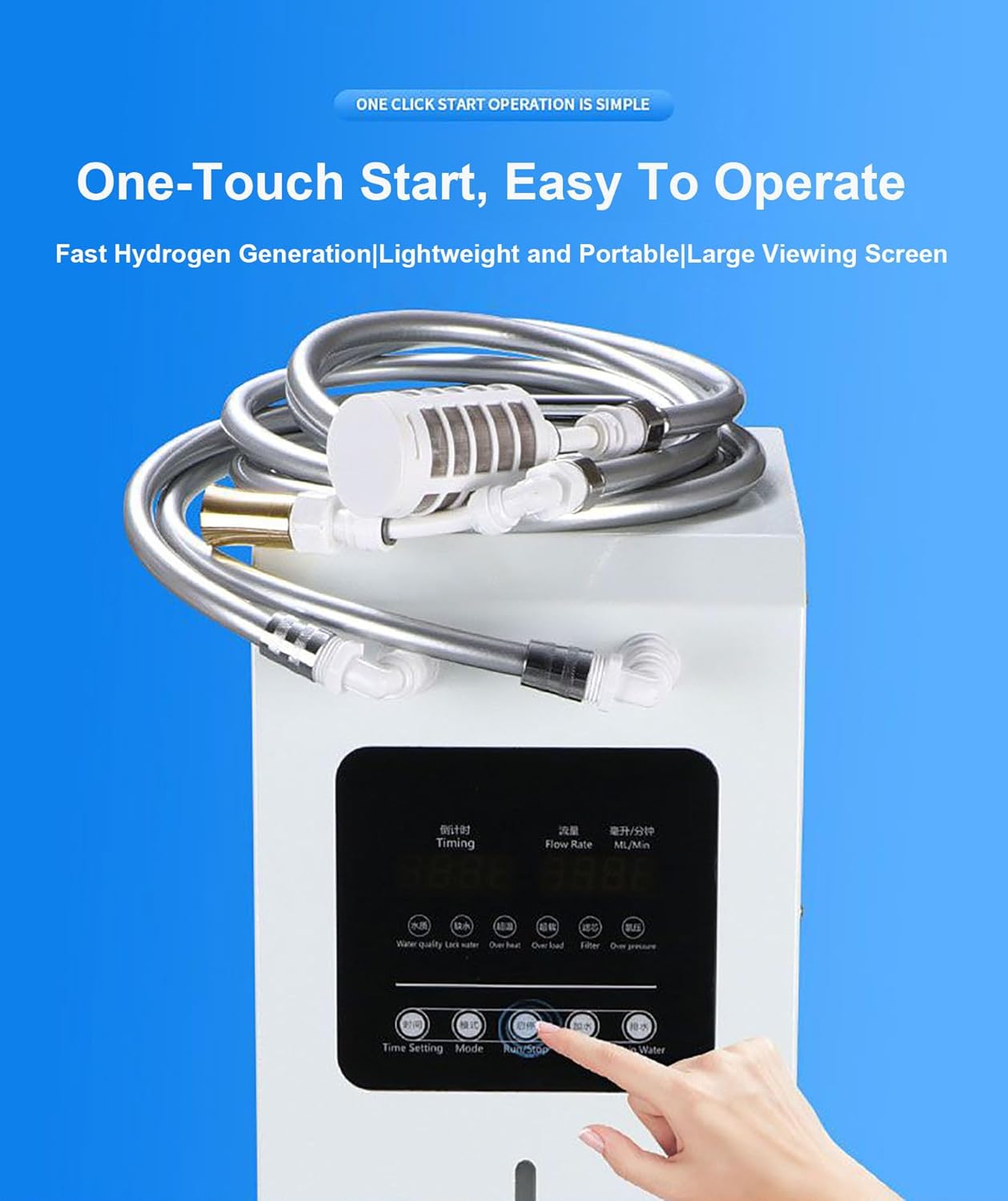 Hydrogen Bubble Bath Machine, 99.99% High Purity H2 Water Bath Machine, Molecular Hydrogen SPA Generator, PEM Electrolysis Technology